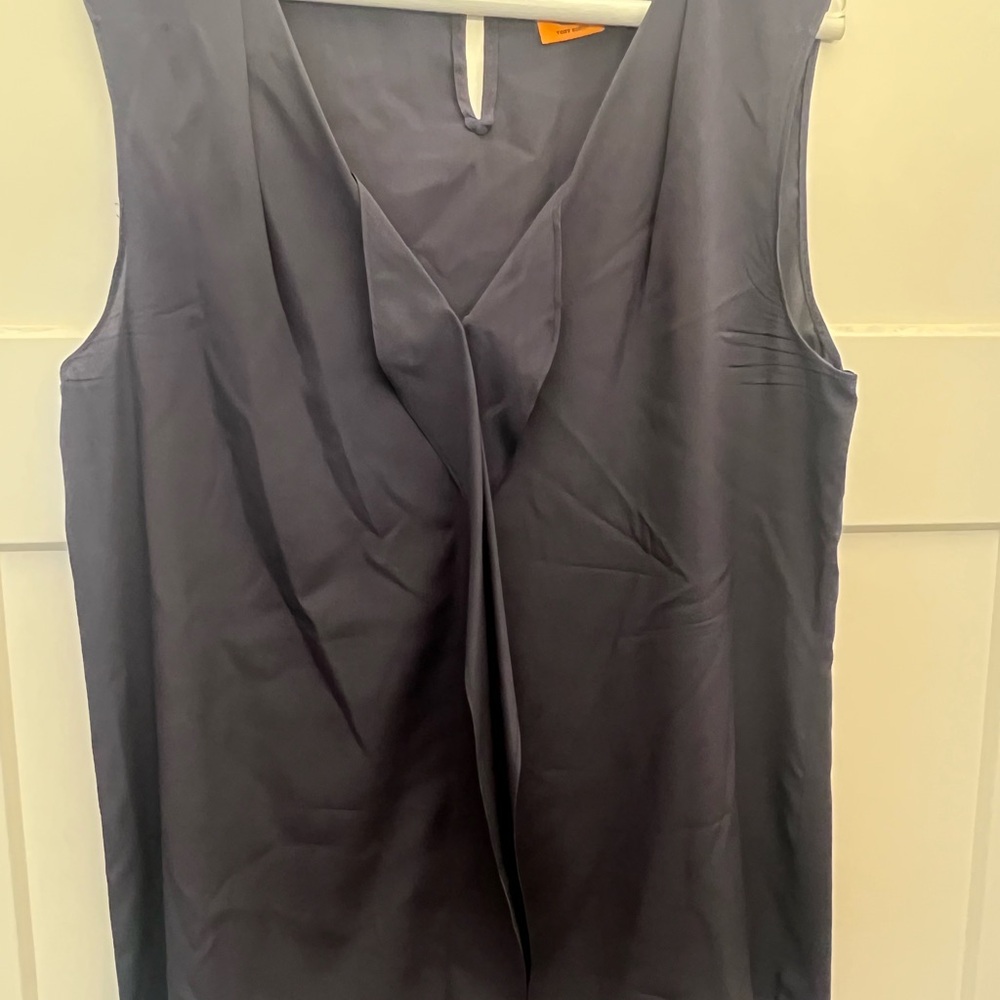 Tory Burch Navy Sleeveless Blouse